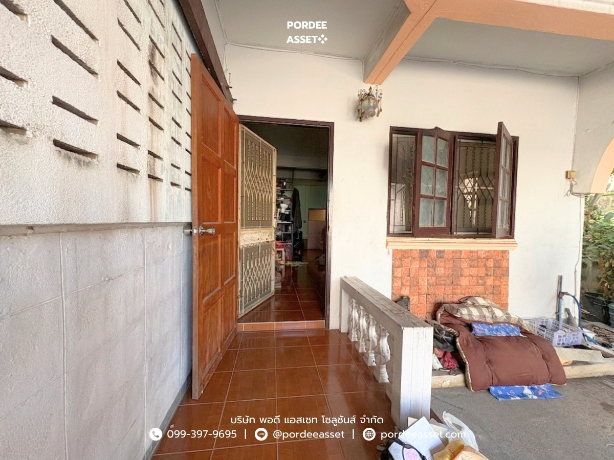For SaleTownhomeRama5, Ratchapruek, Bangkruai : sell!! 2-story townhouse, Samrej Ville 1 Village, Bang Kruai (size 26 sq m, sold as is, has space on the side) near Kanchanaphisek Road, Bang Kruai, Nonthaburi: Samrej Ville 1