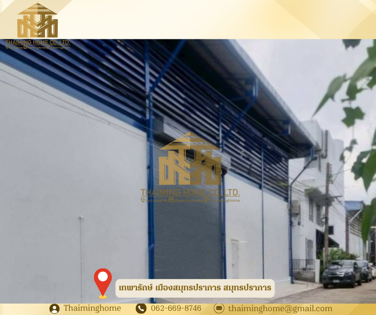 For RentWarehouseSamut Prakan,Samrong : Warehouse with office for rent, size 61 sq m, Theparak, Samut Prakan.