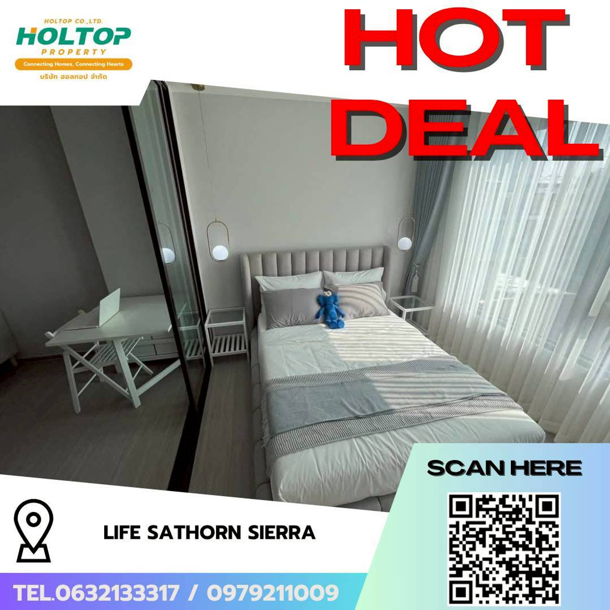 For RentCondoThaphra, Talat Phlu, Wutthakat : #L190🎉 310369 Condo for rent Life Sathorn Sierra  