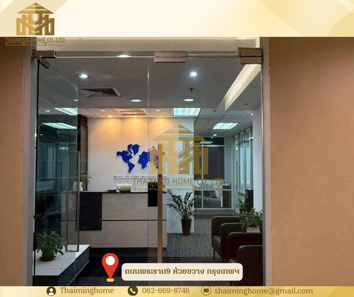 For RentOfficeRatchadapisek, Huaikwang, Suttisan : Office for rent, size 189.53 sq m., Rama 9, Huai Khwang, Bangkok.