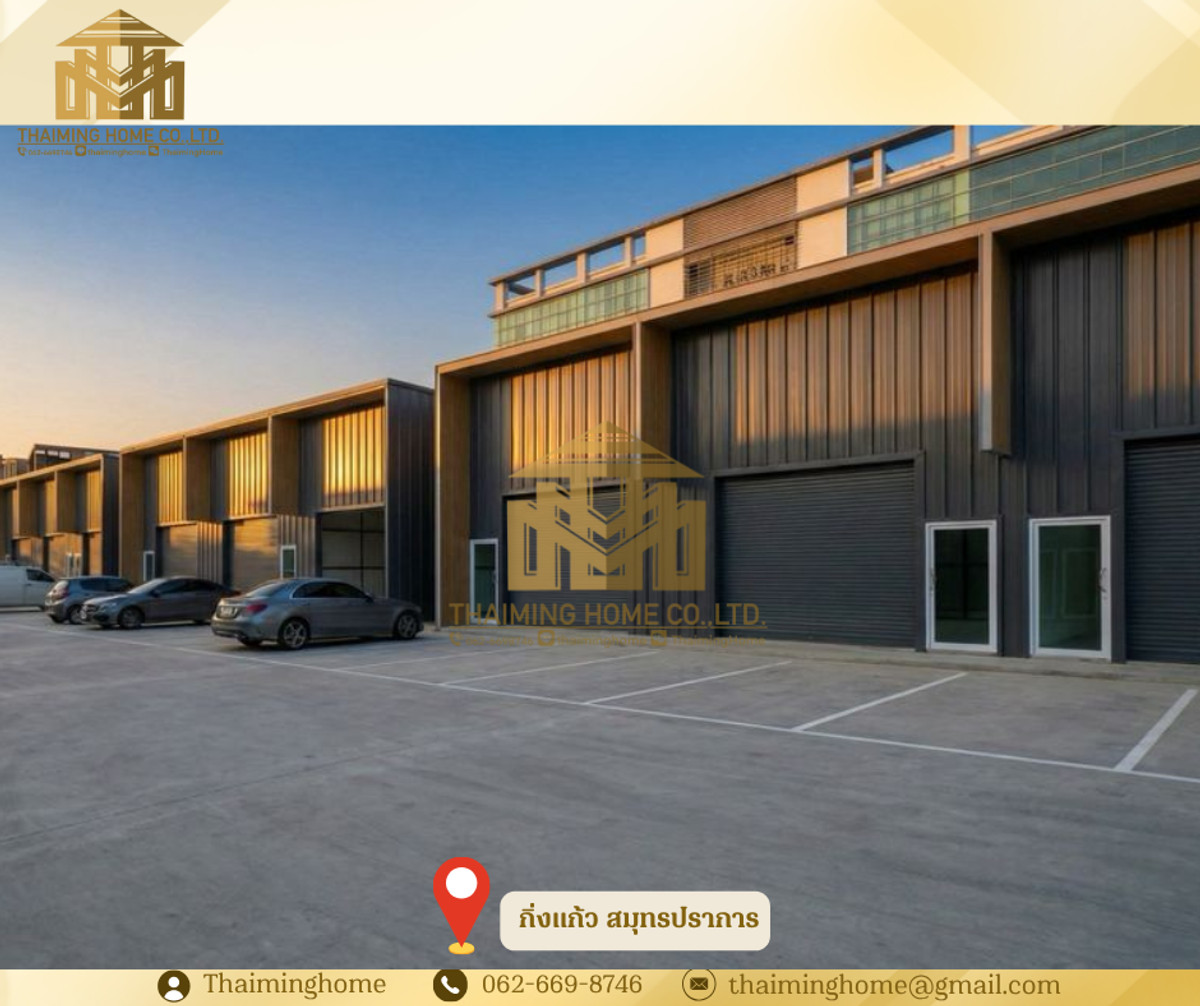 For RentWarehouseSamut Prakan,Samrong : Warehouse with office space for rent, 100 sq m, King Kaew, Samut Prakan 