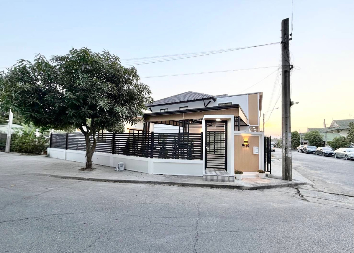 ขายนนทบุรี บางใหญ่ บางบัวทอง : ขายบ้านแฝด พฤกษา 14A หลังมุมติดสวน 53.3 ตร.ว. 5 นอน ครัวกว้าง ฟรีโอน