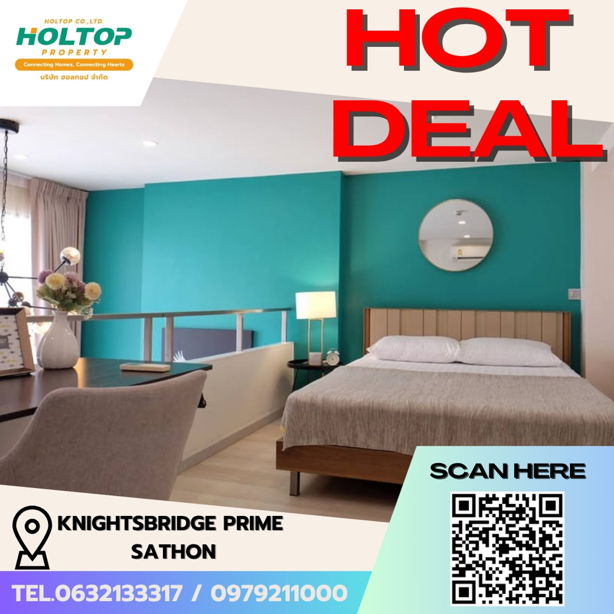 For RentCondoSathorn, Narathiwat : #E337 (previous code S2635) 🎉020469 Condo for rent at KnightsBridge Prime Sathon