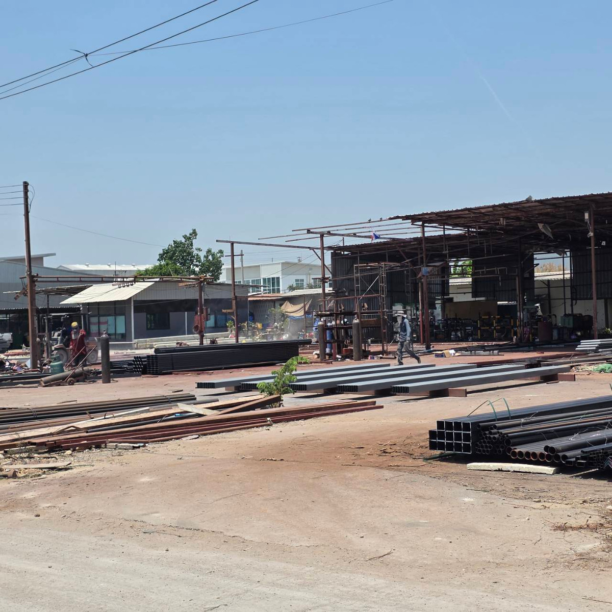 For SaleFactoryNonthaburi, Bang Yai, Bangbuathong : Land for sale with warehouse, factory, office and worker housing, price only 48 million baht.