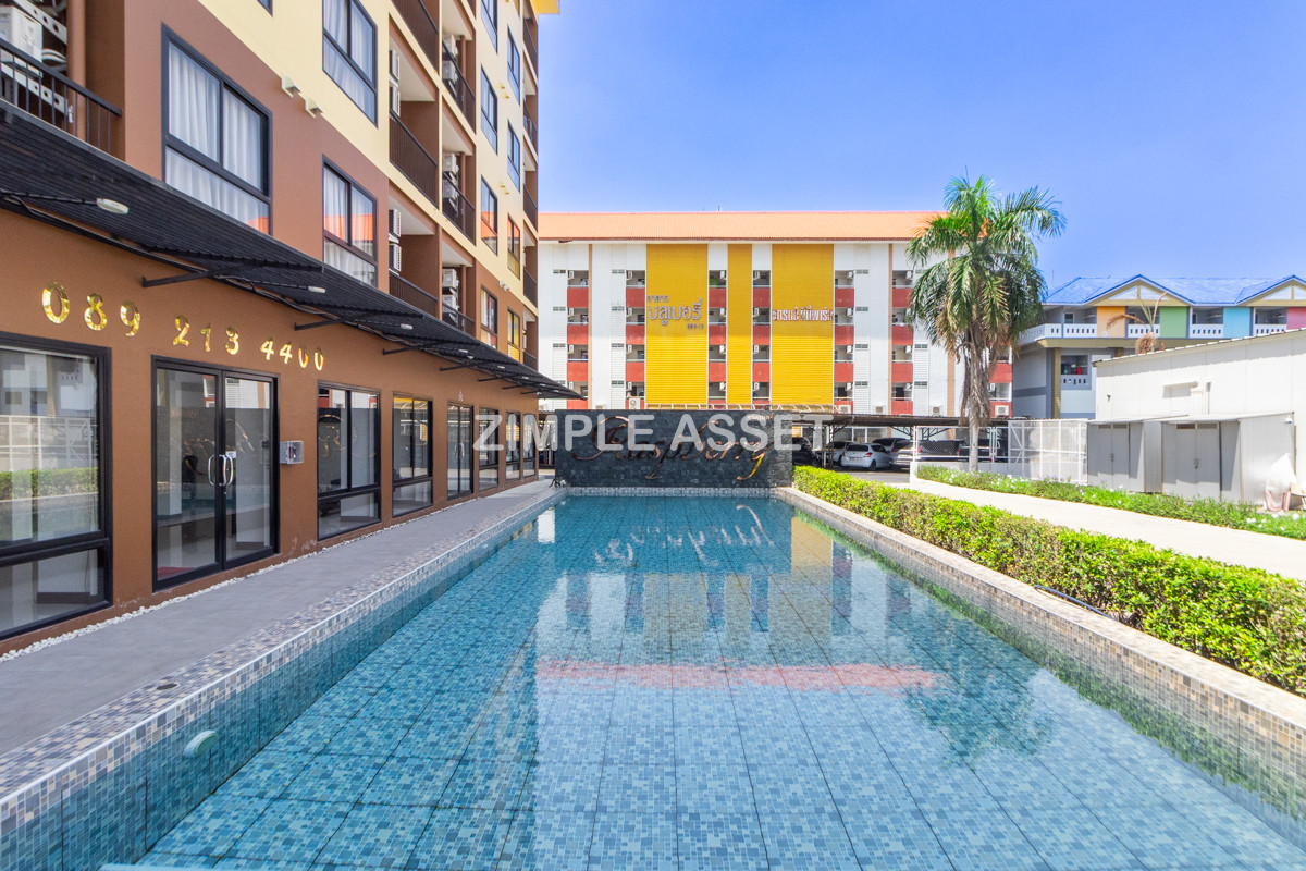 For RentSamut Prakan,Samrong : Line ID: @zimple_asset  Apartment near Lotus’s Bang Phli, air-conditioned room with furniture, balcony, affordable price, safe, and parking available.