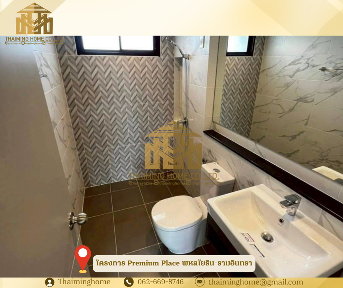 For RentTownhomeNawamin, Ramindra : 3-story townhome for rent, Premium Place Phahonyothin-Ramindra project. Next to Theparak Road (Property Code TT06-1426)