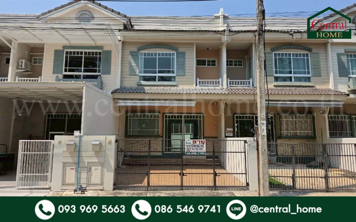 ขายทาวน์โฮมสมุทรปราการ สำโรง : ทาวน์โฮม 2 ชั้น วิลลาจจิโอ บางนา ซอยเอแบค บ้านสวยใหม่มาก พร้อมอยู่ ราคาถูก