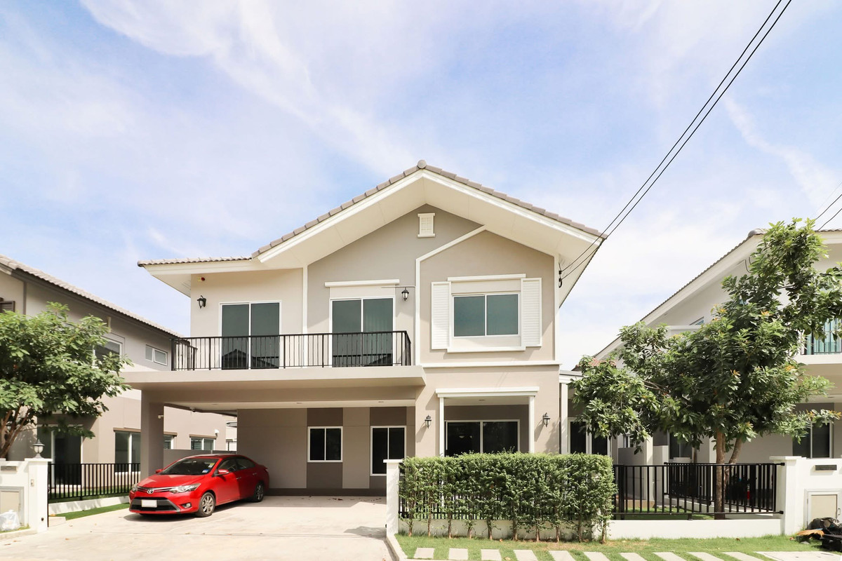 For RentHouseRama5, Ratchapruek, Bangkruai : New single house for rent, Casa Legend Rama 5-Ratchaphruek, 4 bedrooms, full built-ins, near Central Westville.