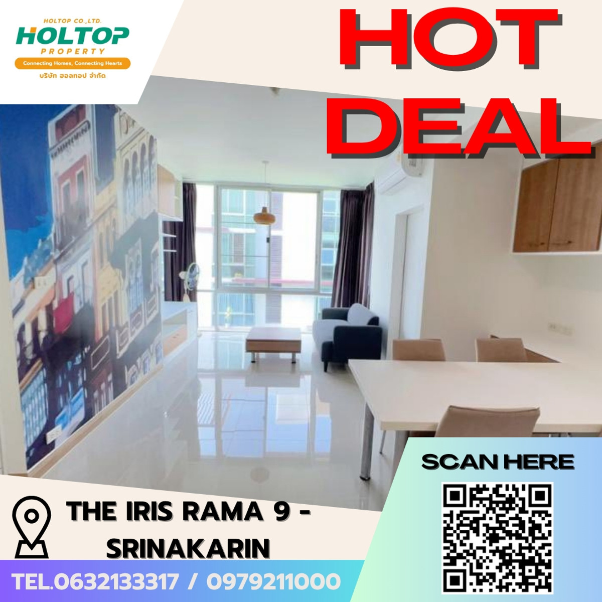 ให้เช่าคอนโดพัฒนาการ ศรีนครินทร์ : E277 🎉310369 ให้เช่าคอนโด The IRIS Rama 9 - Srinakarin