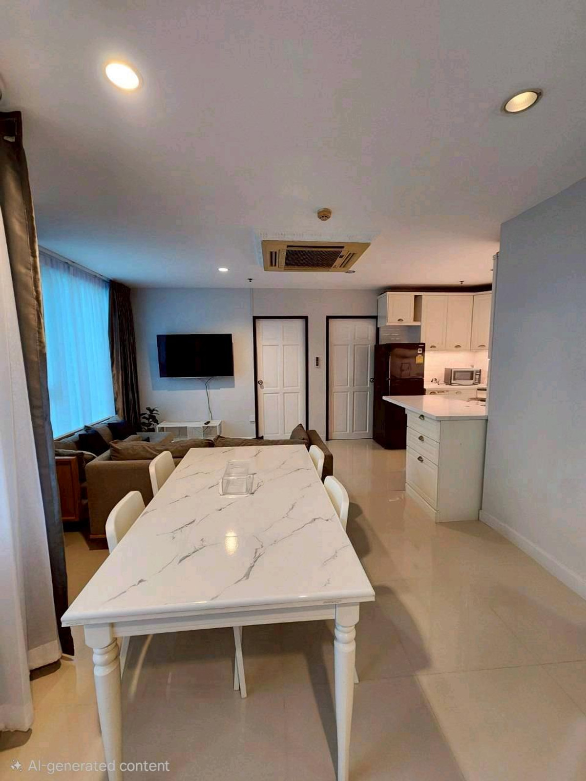 For RentCondoSukhumvit, Asoke, Thonglor : 📣Condo for rent, Sukhumvit Living Town, size 66 sq m., 2 bedrooms, 1 bathroom, 8th floor, opposite SWU Prasarnmit💥