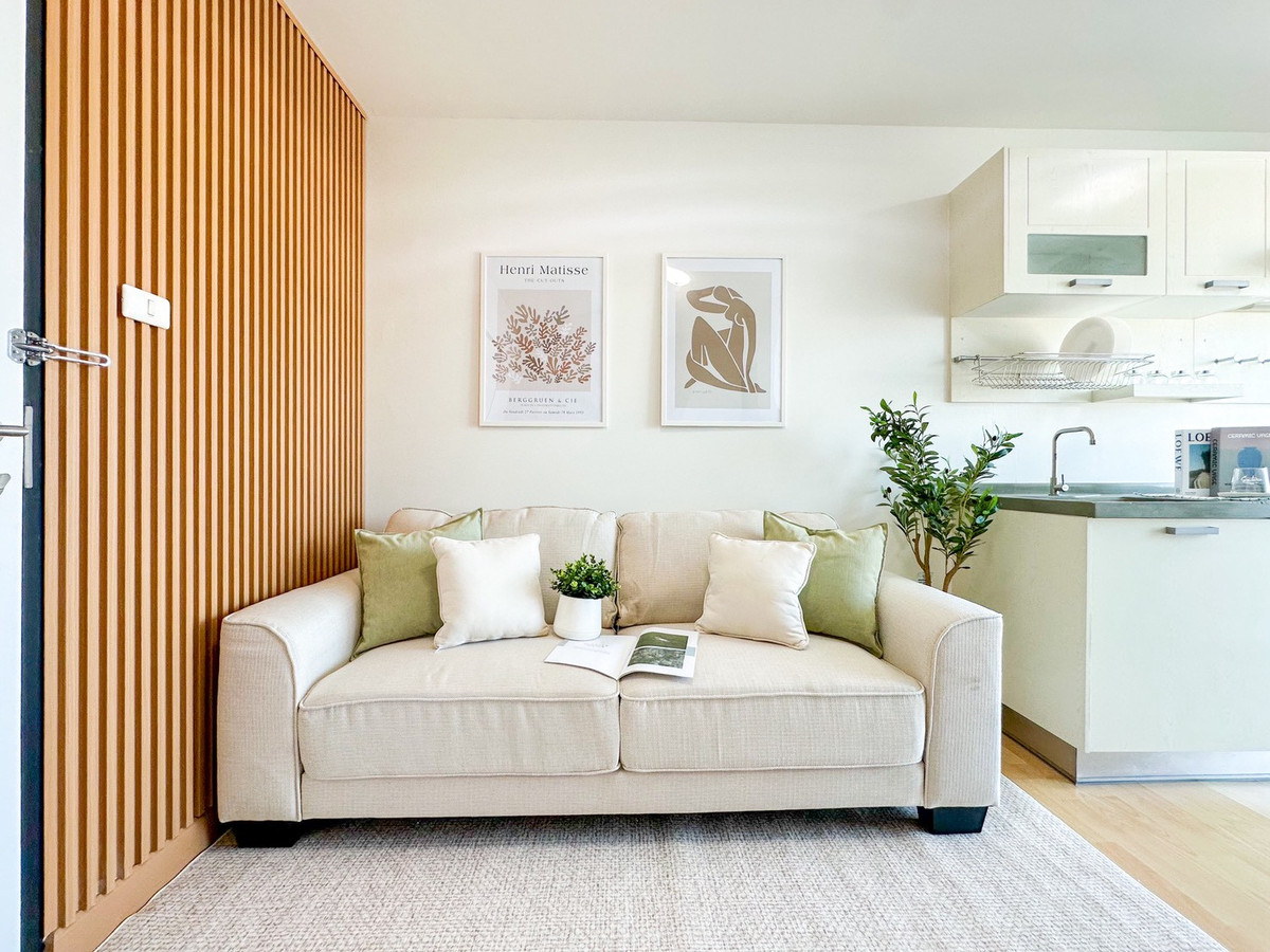 For SaleCondoRama 2, Bang Khun Thian : ✨ Newly decorated, very beautiful! 📢 Smart Condo Rama 2 for sale (Smart Condo Rama 2), Building A, frontmost location 🍃 open view 🧳 just carry your bags and move in!