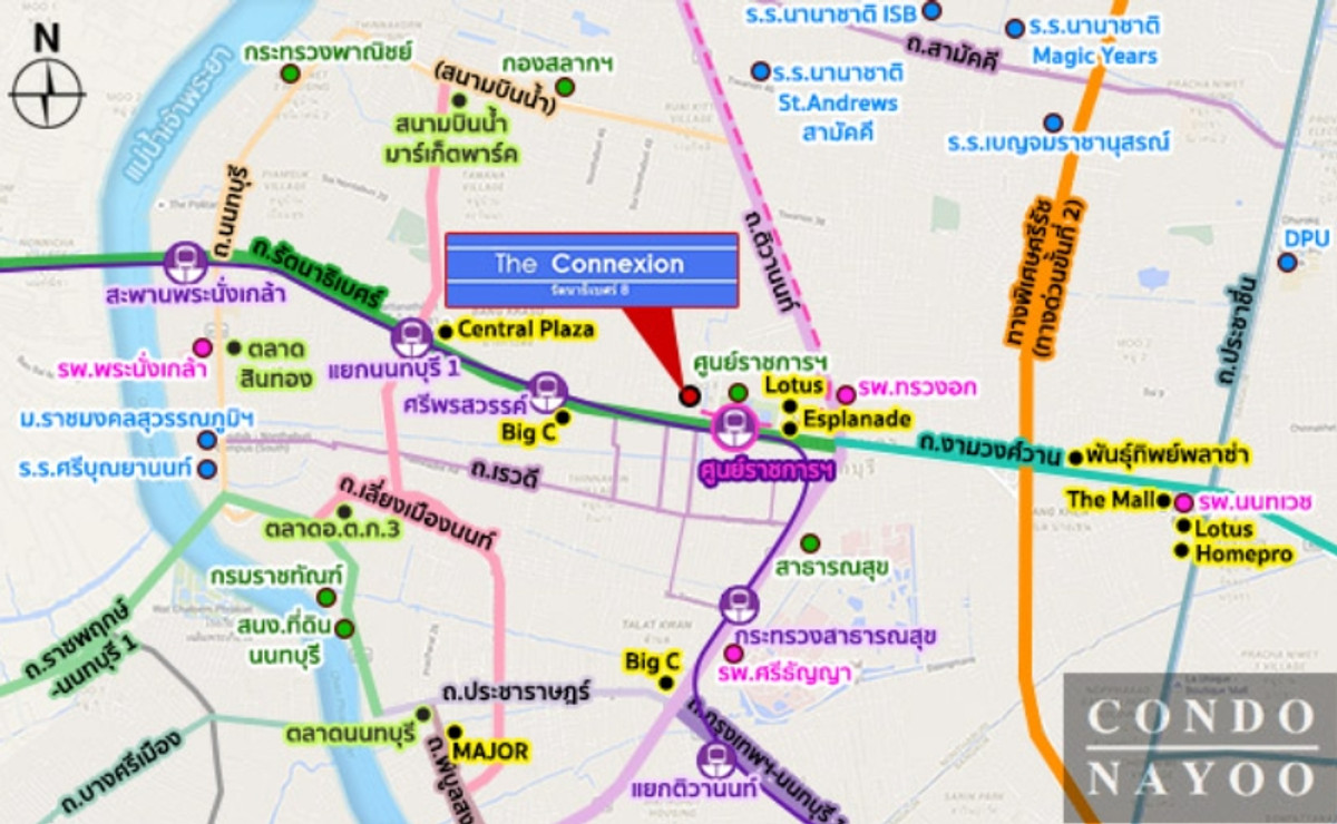 For RentCondoRattanathibet, Sanambinna : 𝗧𝗵𝗲 𝗖𝗼𝗻𝗻𝗲𝘅𝗶𝗼𝗻 𝗖𝗼𝗻𝗱𝗼 Available, ready to move in, 4th floor room, complete with electrical appliances.