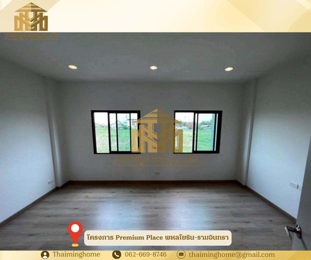 For RentTownhomeNawamin, Ramindra : 3-story townhome for rent, Premium Place Phahonyothin-Ramindra project. Next to Theparak Road (Property Code TT06-1426)