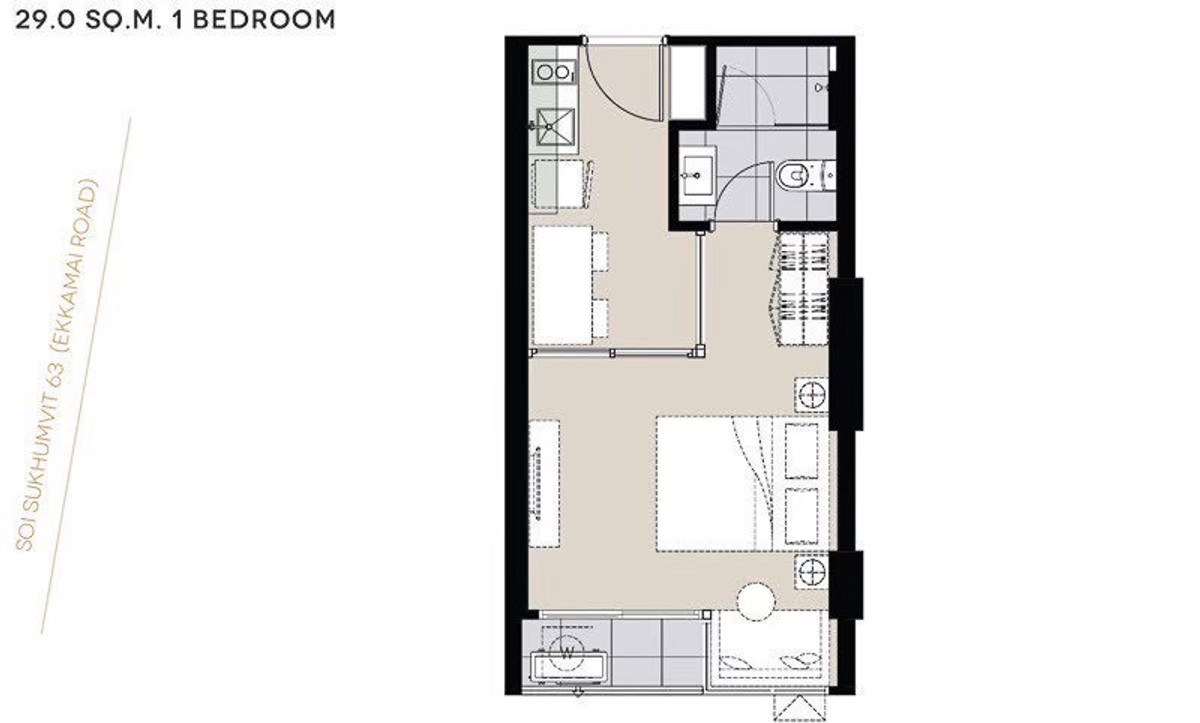 For SaleCondoSukhumvit, Asoke, Thonglor : Condo for sale that allows pets with tenants. Near Ekkamai BTS station