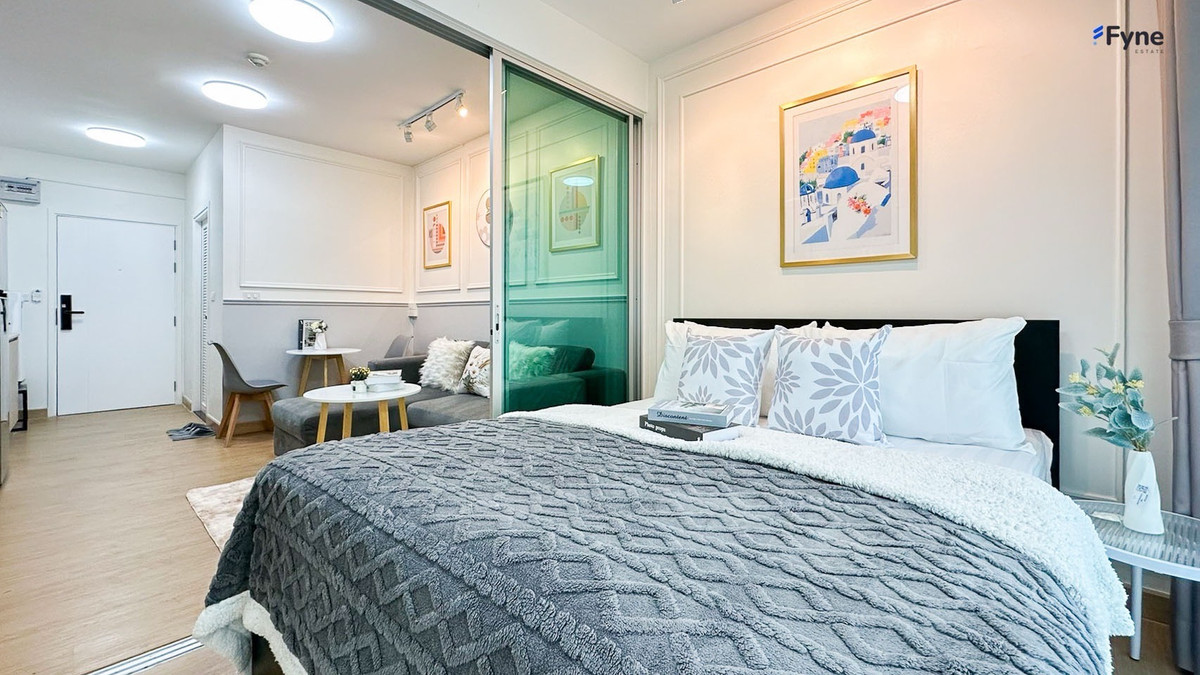 For SaleCondoOnnut, Udomsuk : ✨💦 Beautiful room, fully furnished, swimming pool view. In the Sukhumvit area, near 2 BTS lines, near the expressway, there is a shuttle service | Aspace ME Sukhumvit 77