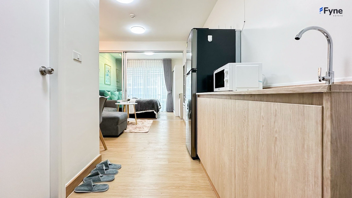 For SaleCondoOnnut, Udomsuk : ✨💦 Beautiful room, fully furnished, swimming pool view. In the Sukhumvit area, near 2 BTS lines, near the expressway, there is a shuttle service | Aspace ME Sukhumvit 77