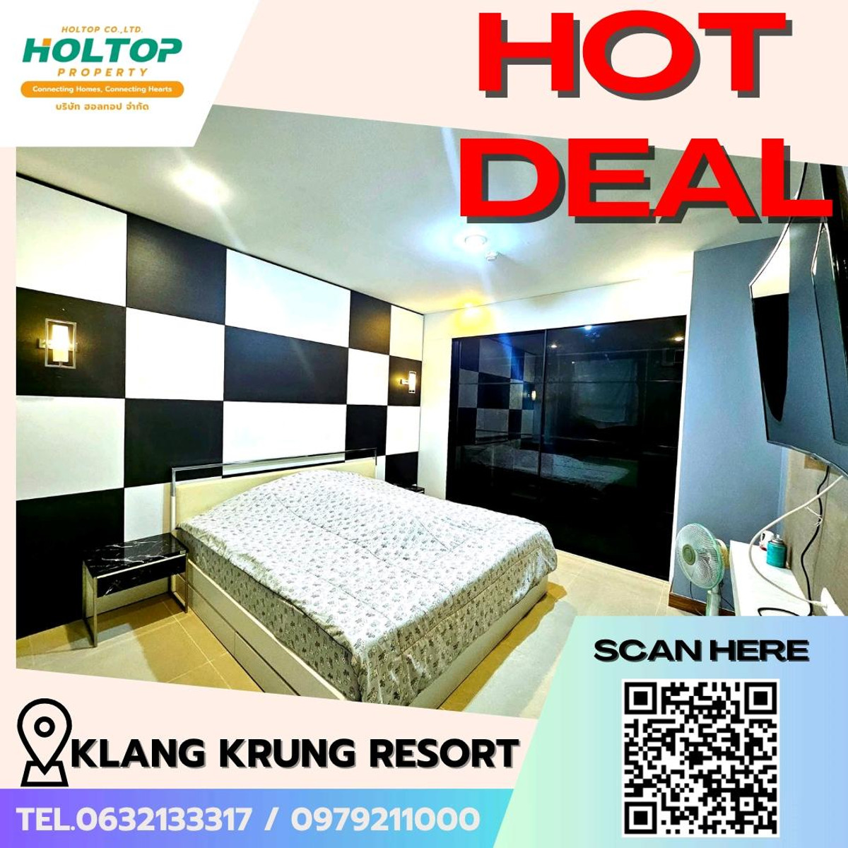 For RentCondoRatchadapisek, Huaikwang, Suttisan : #E160 🎉 240369 Condo for Rent at Klang Krung Resort