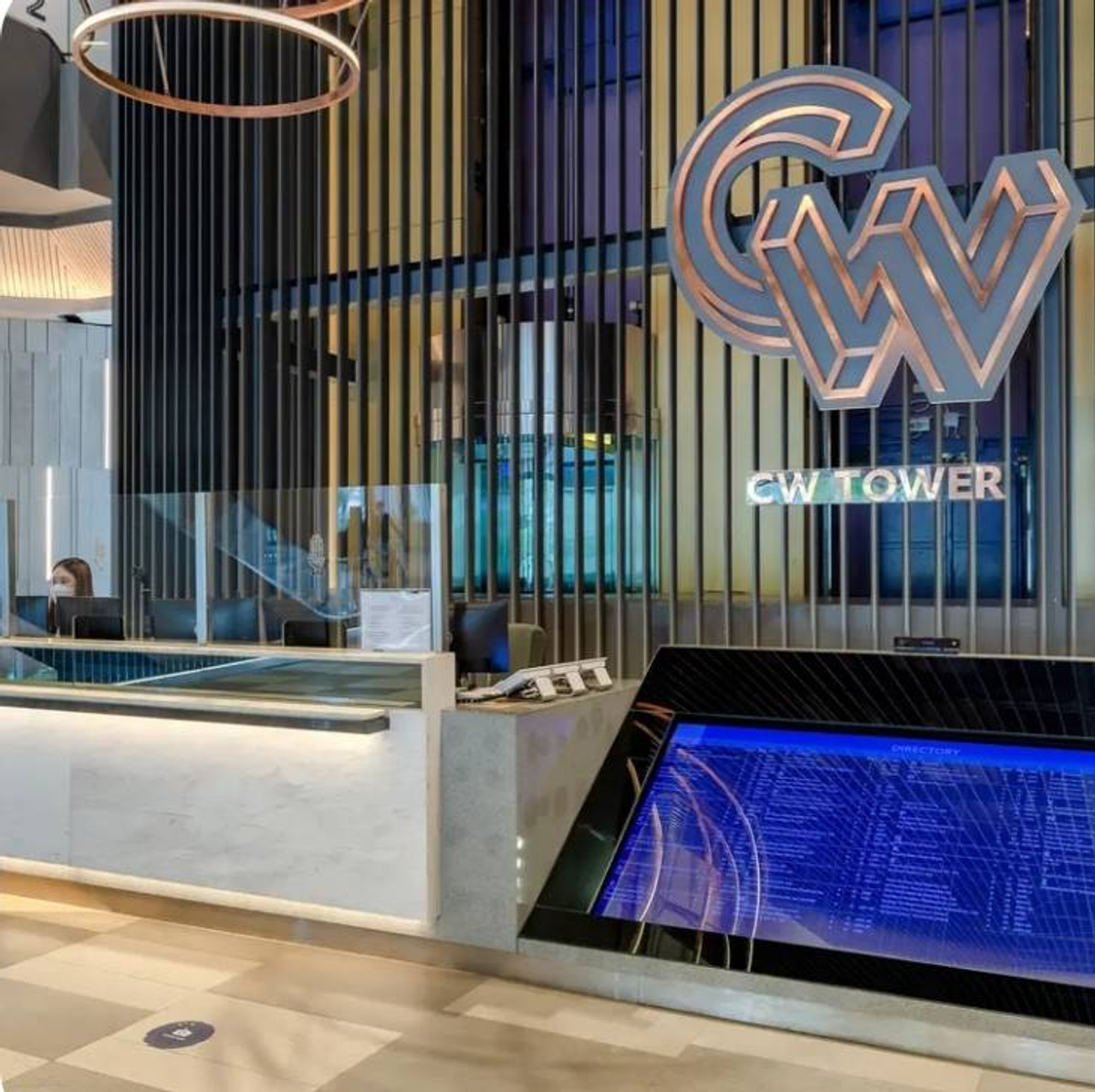 For RentOfficeRatchadapisek, Huaikwang, Suttisan : CW Tower, office building for rent. Next to Ratchadaphisek Road, near The Street Ratchada, decorated area 50 sq m., rent 41,000 baht*/month.