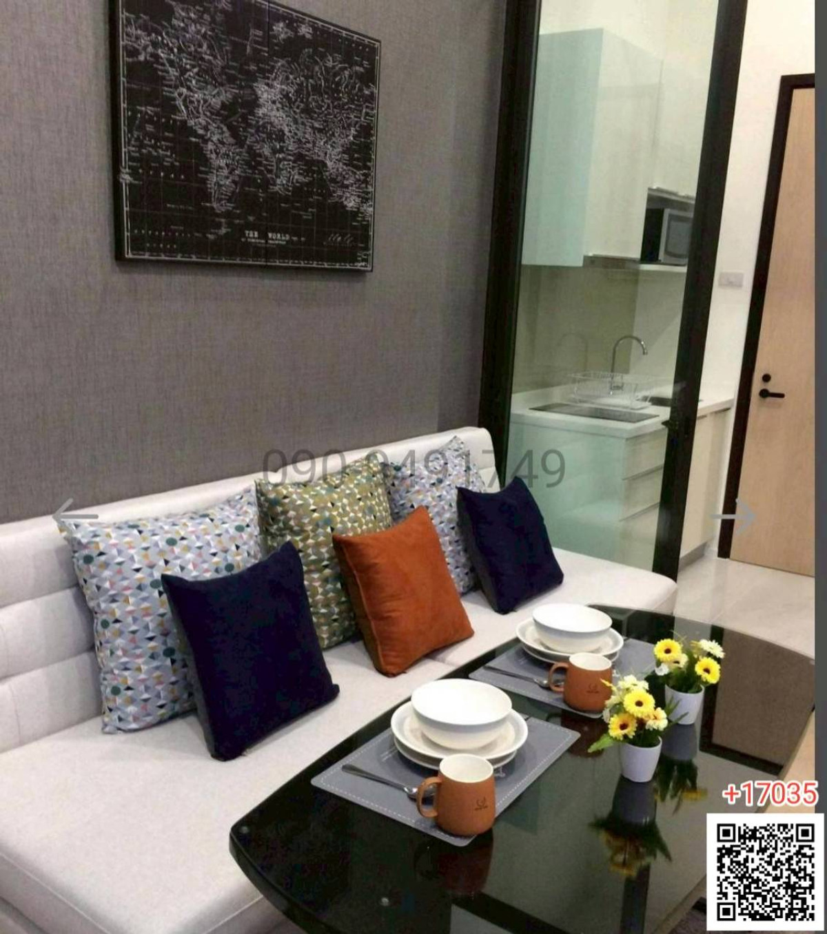For RentCondoRama9, Petchburi, RCA : Condo for rent, Chewathai Residence Asoke, ready to move in.