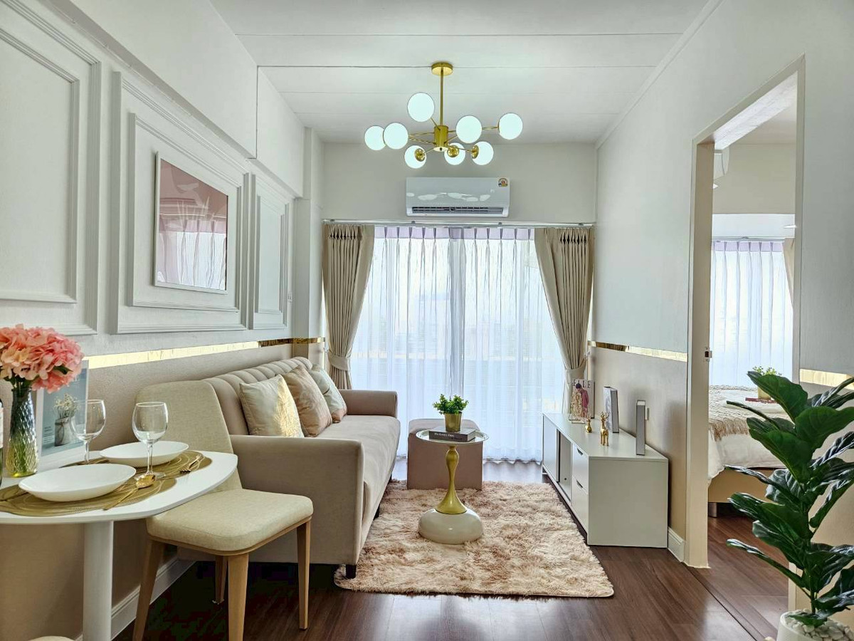 For SaleCondoChokchai 4, Ladprao 71, Ladprao 48, : Good location, near Big C Lat Phrao Very beautifully decorated, 1 bedroom, price 1.49 million, make an appointment to see the room 0925141987