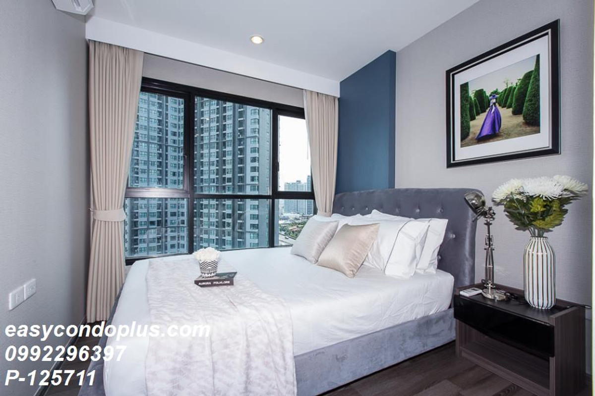 ให้เช่าคอนโดอ่อนนุช อุดมสุข : P-125711 วิวเมืองสวย! The Base Park East 1 นอน ใกล้ BTS อ่อนนุช 15,500 บาท   | Line Id: @easycondoplus | 099-229-6397