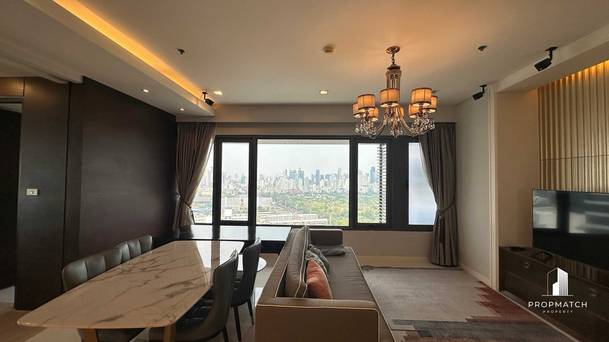 ให้เช่าคอนโดวิทยุ ชิดลม หลังสวน : 🔥 Rare Item! 2 ห้องนอน 95 ตร.ม. วิวสวนลุมแบบ Unblocked ที่ Amanta Lumpini เพียง 45,000 บาท/เดือน! 🔥