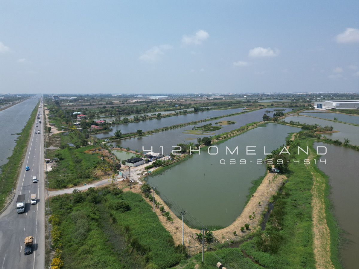 For SaleLandSamut Prakan,Samrong : Land for sale 52-3-0 rai, purple layout, Bang Phli Next to Suvarnabhumi Water Canal Suitable for factory development / Logistics Hub