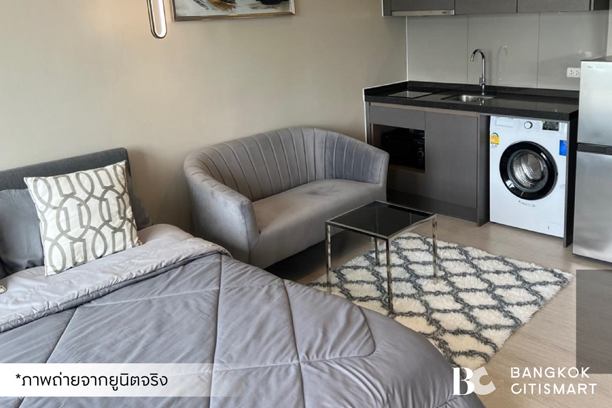 For RentCondoRama9, Petchburi, RCA : 🔥 Ready to move in RHYTHM Asoke 1 (Studio 22 sq.m.), high floor unit, beautiful view, doesnt block the view. Interested: 095-370-1451 (Kate)