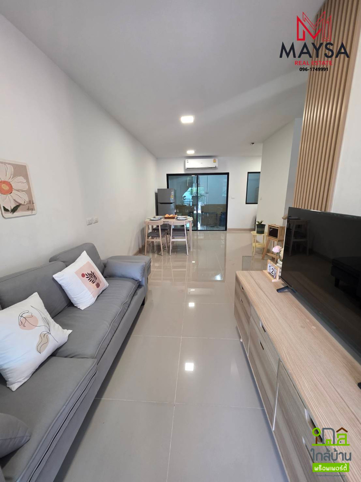 For RentTownhomeLadkrabang, Suwannaphum Airport : 🏡 2-story townhome for rent, minimalist decoration, Patio Bangna - Wongwaen (Soi King Kaew 25/1, near JEMO) 🌈 near JEMO Industrial Estate, near Suvarnabhumi Airport, beautiful house exactly as it is covered, complete with furniture and electrical applianc