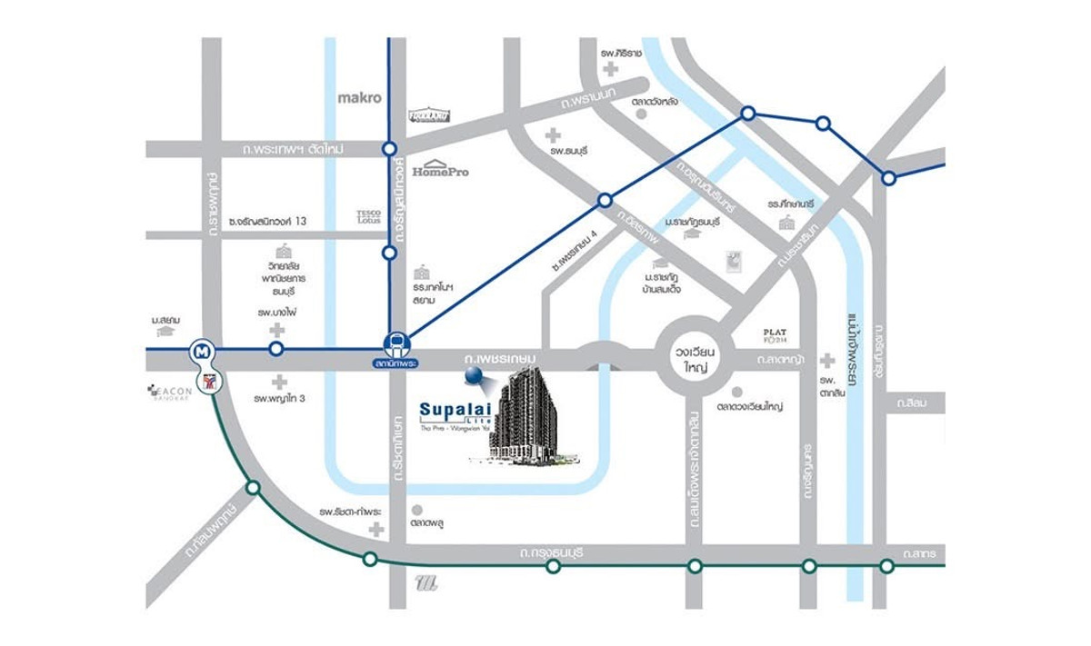 ขายคอนโดท่าพระ ตลาดพลู วุฒากาศ : 🔥 ขาย 🔥 ศุภาลัย ไลท์ ท่าพระ - วงเวียนใหญ่ - Supalai Lite Thaphra - Wongwian Yai / 1 Bedroom ATOM024
