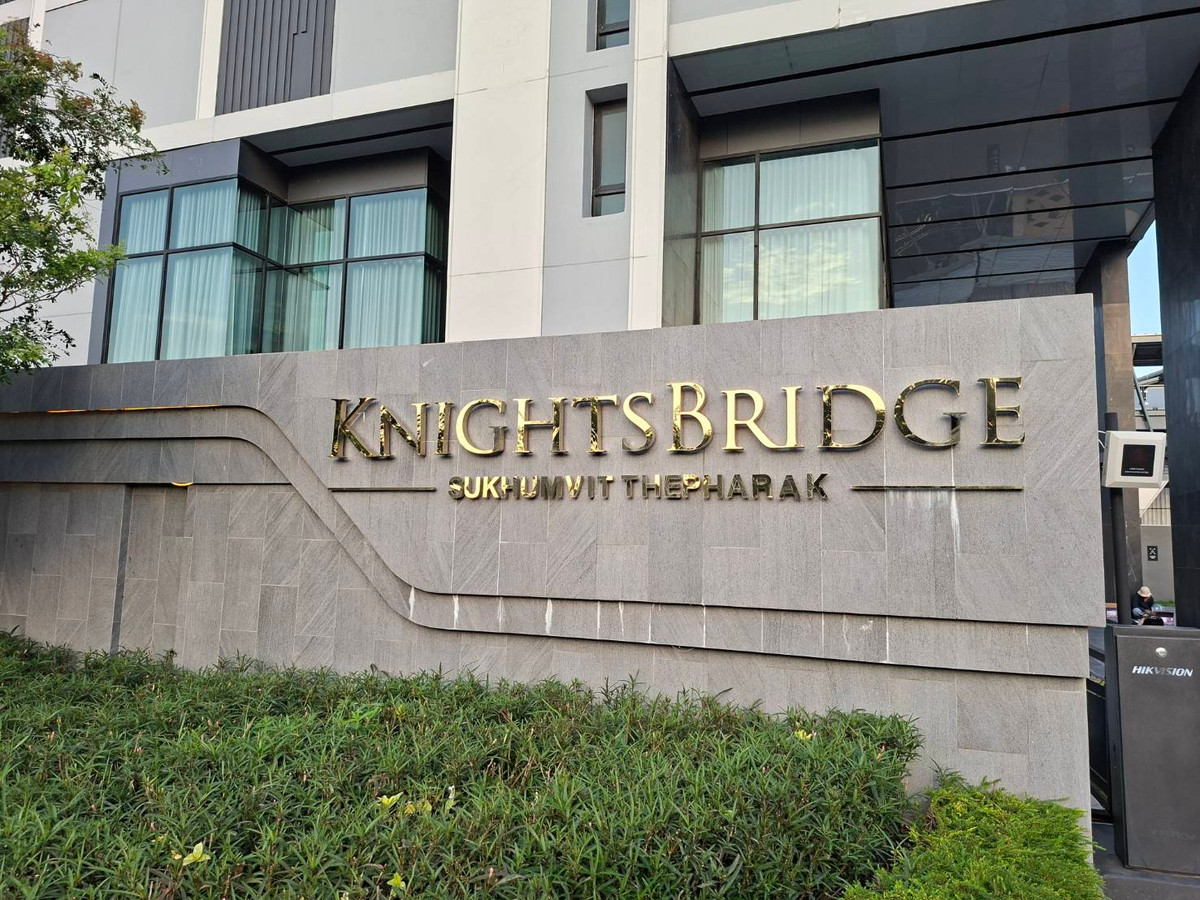 For RentCondoSamut Prakan,Samrong : Urgent for rent, low price 10,000 baht, next to Thippawan MRT, ready to move in, get 6 months, Knightsbridge Sukhumvit Theparak 089-6620022