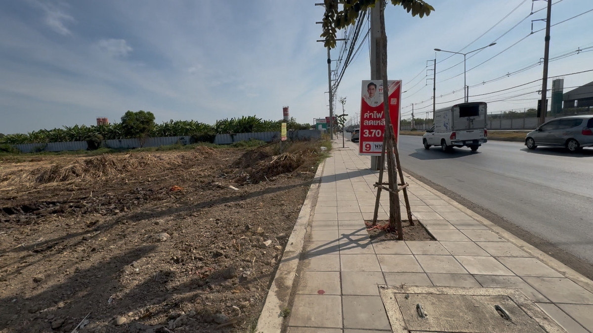 ขายที่ดินปทุมธานี รังสิต ธรรมศาสตร์ : ขายที่ดินติดถนนใหญ่ 4 เลน ถ.ลำลูกกา คลอง 7 -ธัญบุรี (ปท 3004)