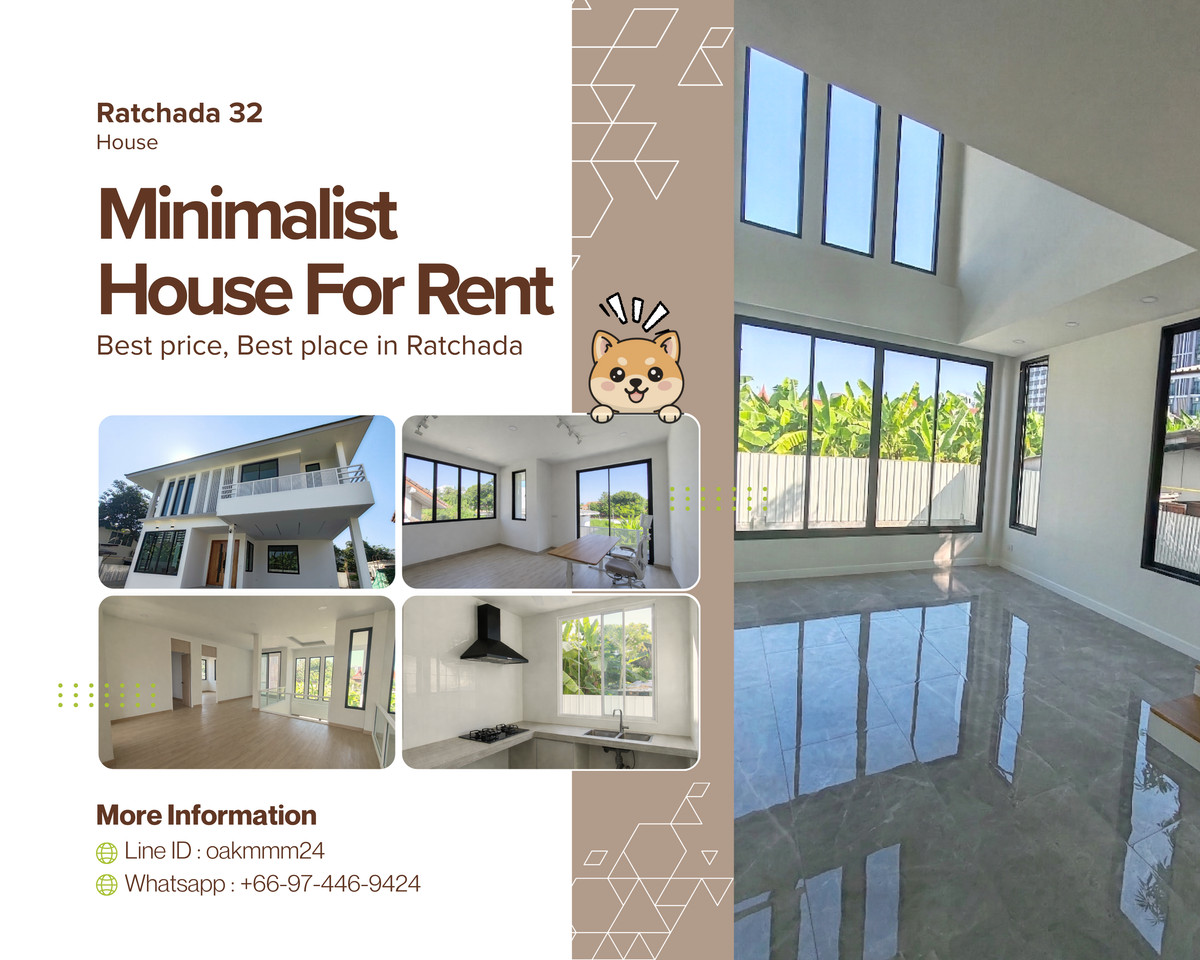 For RentHouseLadprao, Central Ladprao : 🏡 Spacious 2-Storey Detached House | Private @Ratchada32