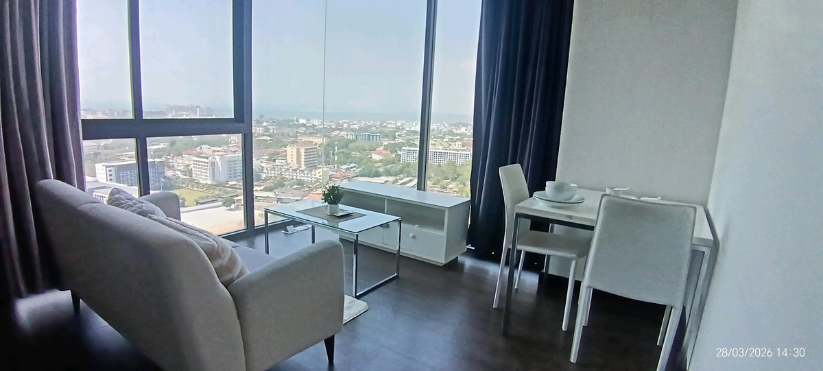 ให้เช่าคอนโดพัทยา บางแสน ชลบุรี สัตหีบ : Posh Pattaya​ ห้องมุม วิวทะเล+city