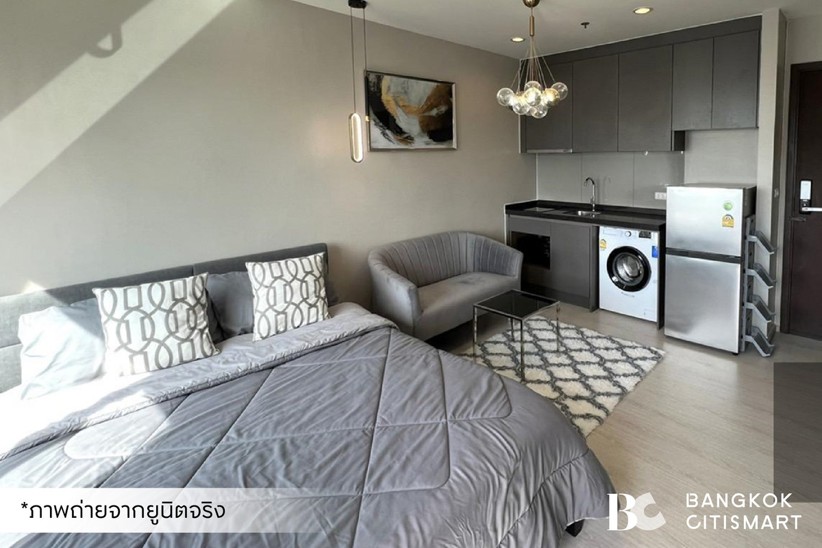 For RentCondoRama9, Petchburi, RCA : 🔥 Ready to move in RHYTHM Asoke 1 (Studio 22 sq.m.), high floor unit, beautiful view, doesnt block the view. Interested: 095-370-1451 (Kate)