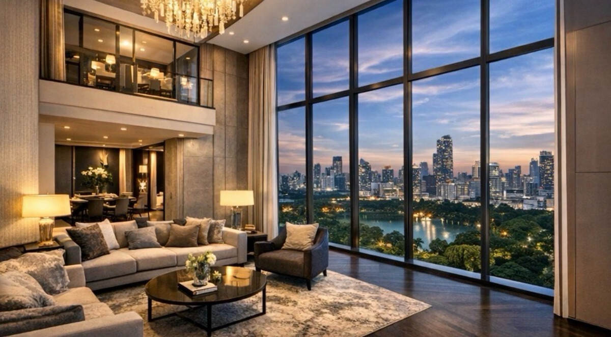 For SaleCondoSilom, Saladaeng, Bangrak : ✨ RARE DUPLEX LUXURY — View of the entire Lumpini Park in the heart of the city ✨📍 Dusit Residences @ Dusit Central Park Duplex 2Bed 3Bath 74.9 MB