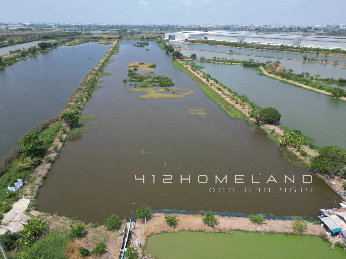 For SaleLandSamut Prakan,Samrong : Land for sale 52-3-0 rai, purple layout, Bang Phli Next to Suvarnabhumi Water Canal Suitable for factory development / Logistics Hub