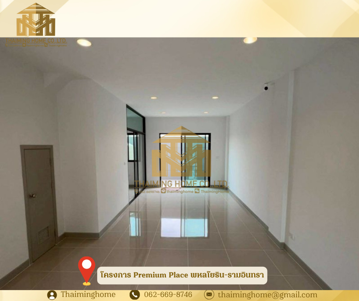 For RentTownhomeNawamin, Ramindra : 3-story townhome for rent, Premium Place Phahonyothin-Ramindra project. Next to Theparak Road (Property Code TT06-1426)