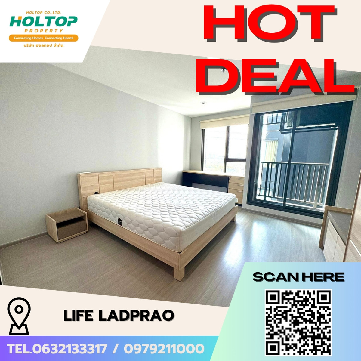 For RentCondoLadprao, Central Ladprao : #E375🎉060469 Condo for Rent/Sale at Life Ladprao