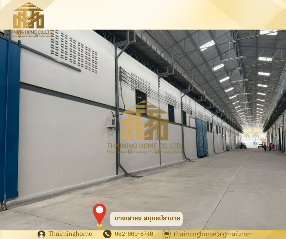 For RentWarehouseSamut Prakan,Samrong : Warehouse for rent, 750 sq.m., Bang Sao Thong, Samut Prakan 