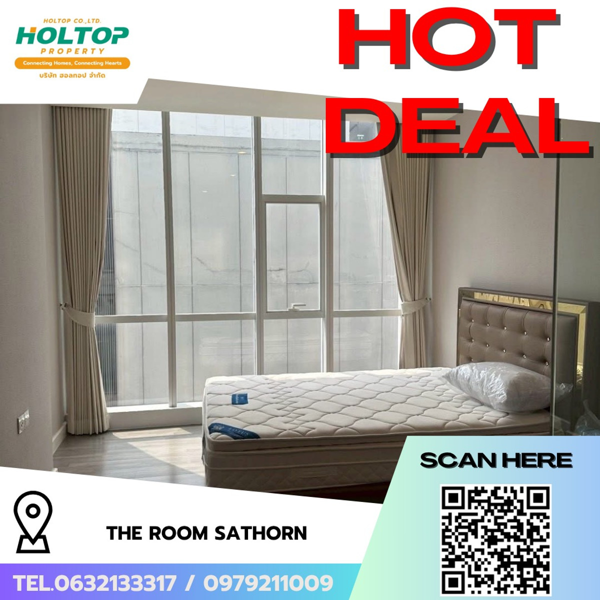 ให้เช่าคอนโดสาทร นราธิวาส : #R9785 🎉 290369 ให้เช่าคอนโด The Room Sathorn - TanonPun 