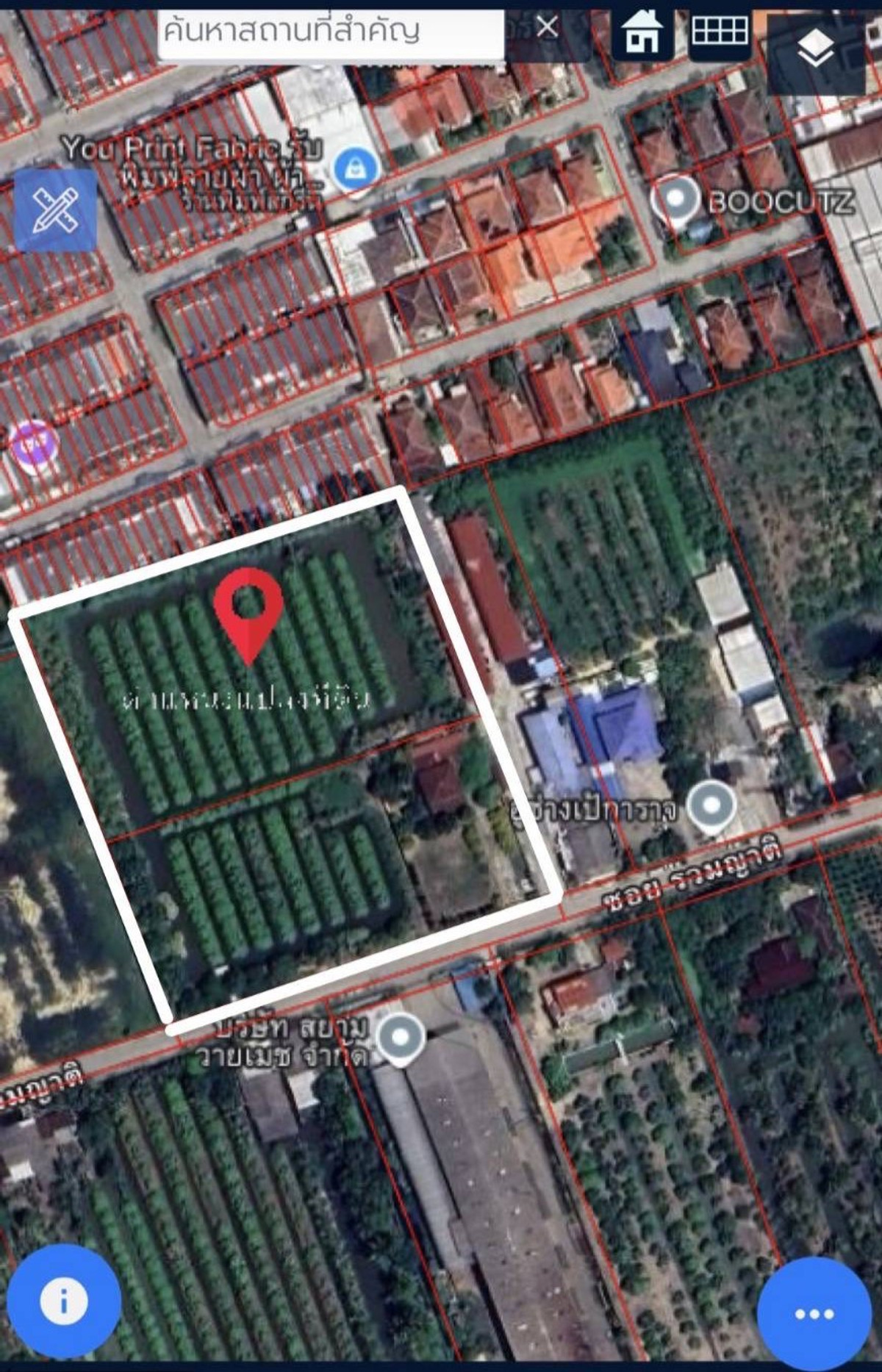 For SaleLandBang kae, Phetkasem : Empty land for sale, Soi Ruam Yat, area 8-0-72 rai, good location, convenient travel, access to water and electricity.