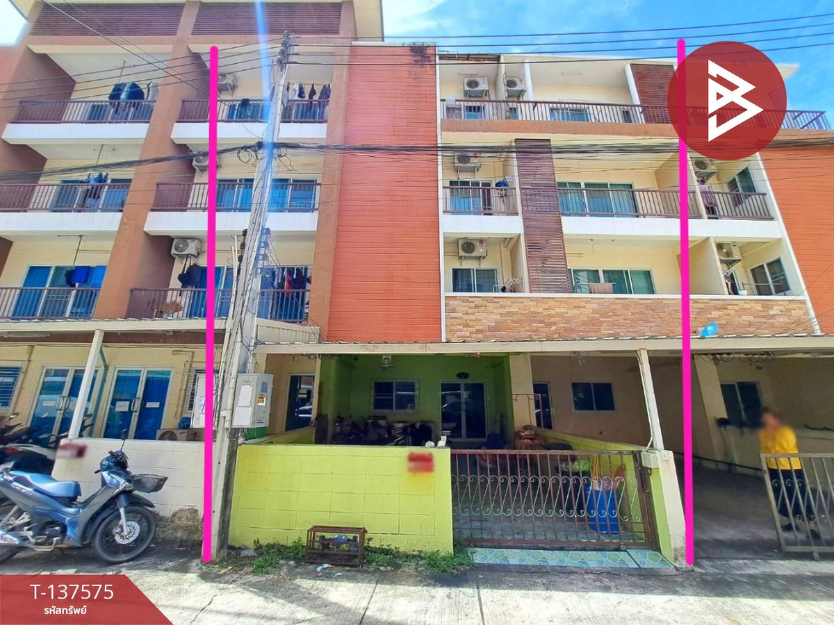 ขายอาคารพาณิชย์พัทยา บางแสน ชลบุรี สัตหีบ : ขายอาคารพาณิชย์ 4 ชั้น เนื้อที่ 21.7 ตร.วา แสนสุข ชลบุรี