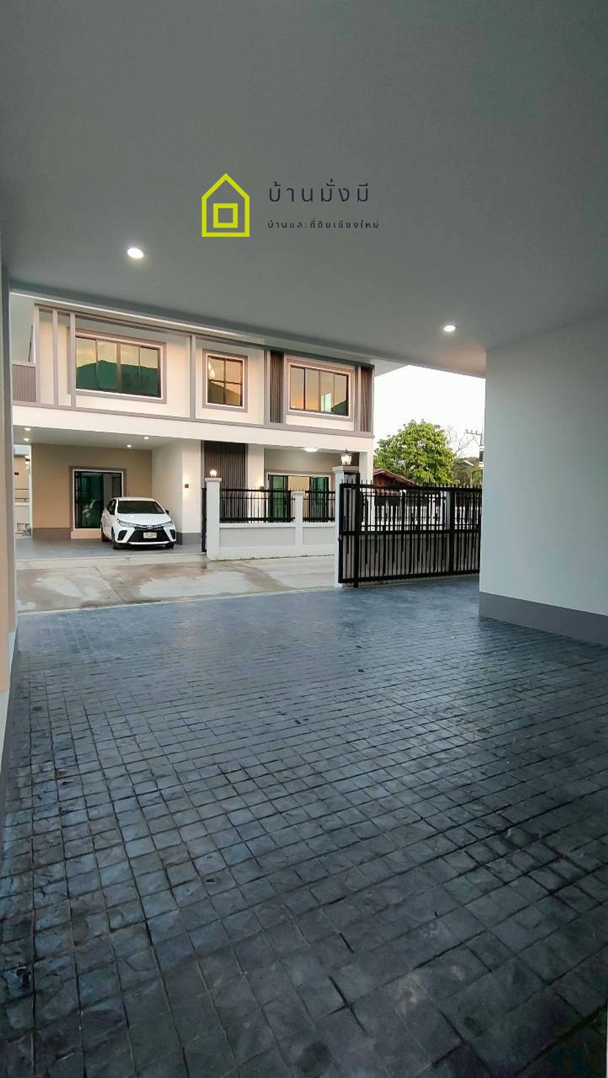 For SaleHouseChiang Mai : 2-story detached house near Maejo University (2 kilometers from Maejo University), Wat Mongkol Setthi intersection zone.