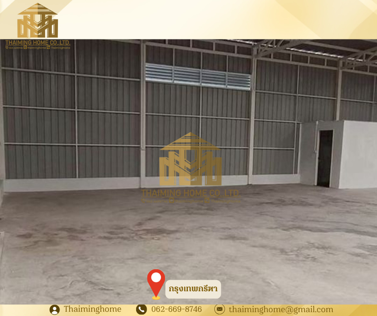 For RentWarehousePattanakan, Srinakarin : Warehouse for rent, Krungthep Kreetha, private detached building Completely fenced, 288 sq m (TW8-12126)