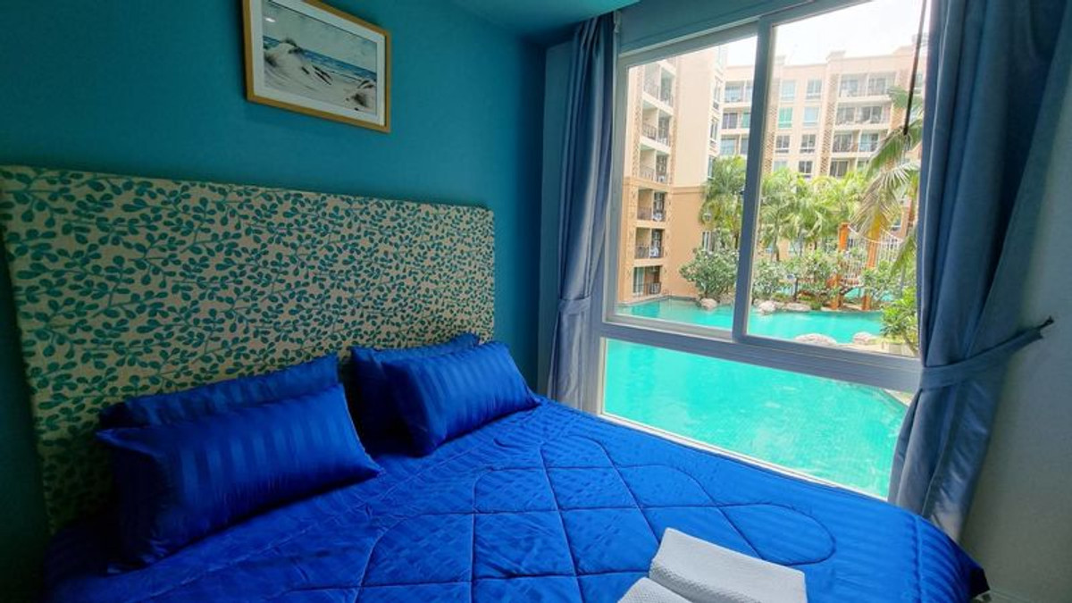 For SaleCondoPattaya, Bangsaen, Chonburi : For sale: Atlantis Condo Water Park Pattaya, Jomtien, pool view, cheap price as Department of Lands, 36.5 sqm, 2nd floor, Building D, 1.69 million baht, 080-252-2828