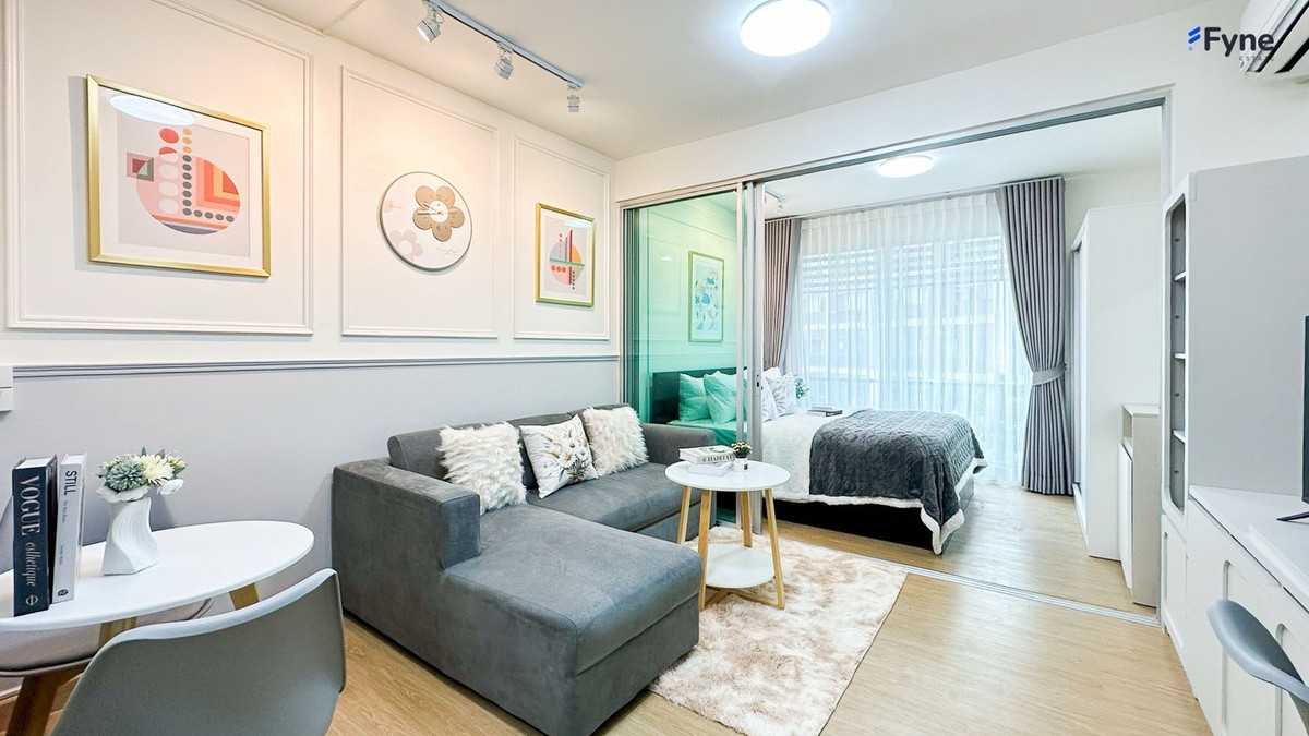 For SaleCondoOnnut, Udomsuk : ✨💦 Beautiful room, fully furnished, swimming pool view. In the Sukhumvit area, near 2 BTS lines, near the expressway, there is a shuttle service | Aspace ME Sukhumvit 77