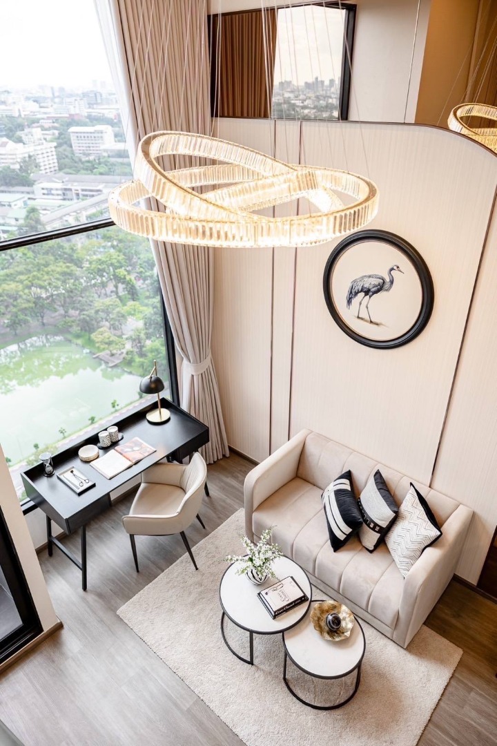 For RentCondoKasetsart, Ratchayothin : 🔥For Rent Now🔥 SO Origin Kaset Interchange, Duplex unit with high ceilings, beautiful pool view, next to BTS Kasetsart University.