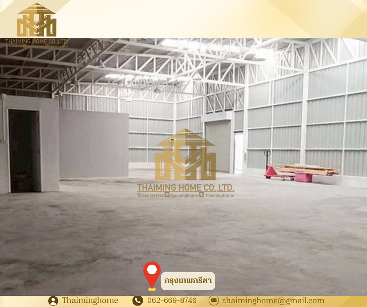 For RentWarehousePattanakan, Srinakarin : Warehouse for rent, Krungthep Kreetha, private detached building Completely fenced, 288 sq m (TW8-12126)