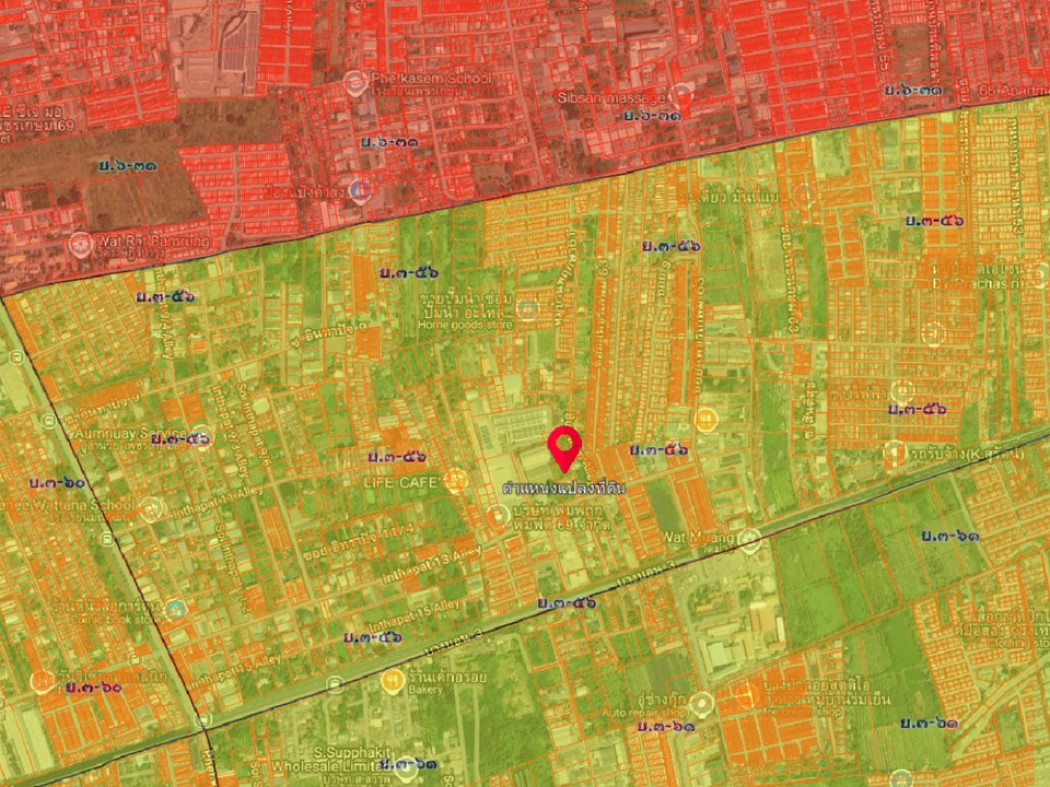 For SaleLandBang kae, Phetkasem : Land for sale, already filled and leveled, in Soi Intapach 13. Access is via a concrete road,Near Soi Phetkasem 63. Size: 1-0-41 rai.